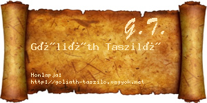 Góliáth Tasziló névjegykártya